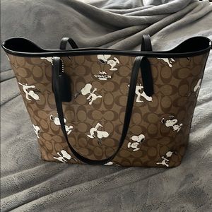 Coach snoopy tote from the peanut collection